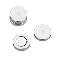 Stainless Steel Magnetic Stud Earring, Flat Round, original color 