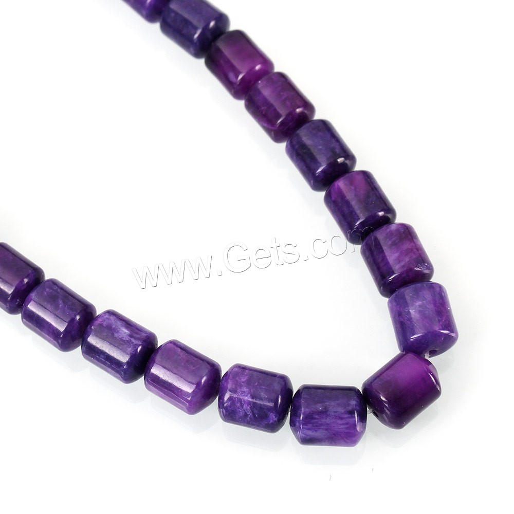 Dyed Jade Beads, Column, imitation sugilite & different size for choice, purple, Length:Approx 15 Inch, Sold By Strand