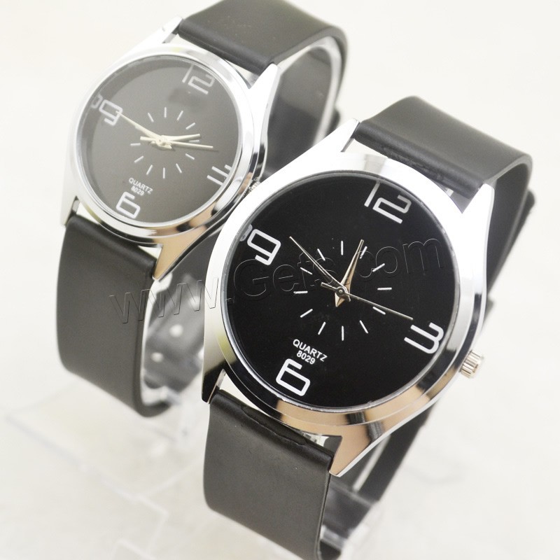Unisex Wrist Watch, Zinc Alloy, with Glass & Silicone, Chinese movement, platinum color plated, different size for choice, Sold By PC