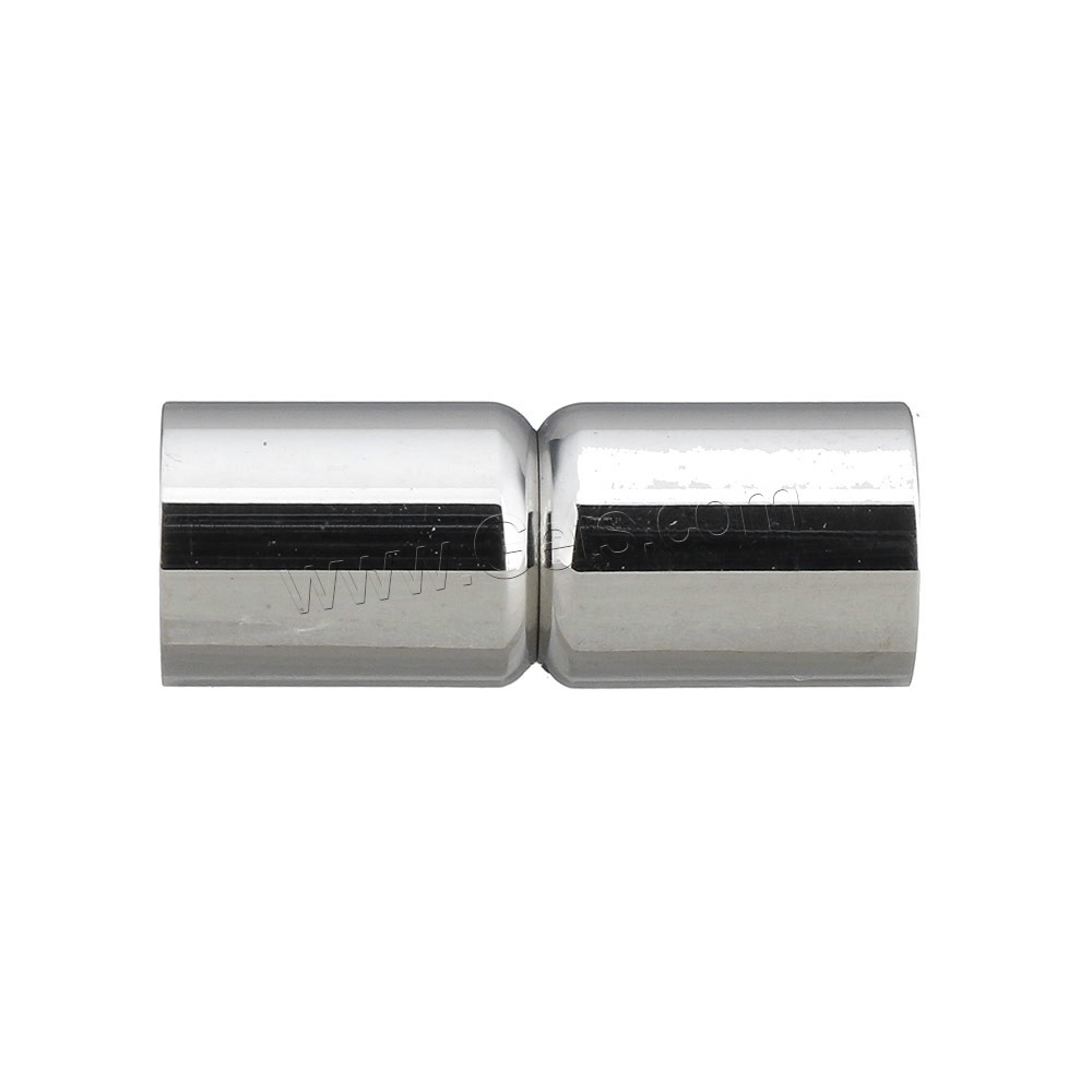 Round Stainless Steel Magnetic Clasp, Column, hand polished, different size for choice, original color, Sold By PC