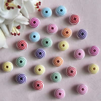 perle acrylique de lavage chimique , Rond, couleurs mélangées, 8mm Environ 1mm, Environ Vendu par sac