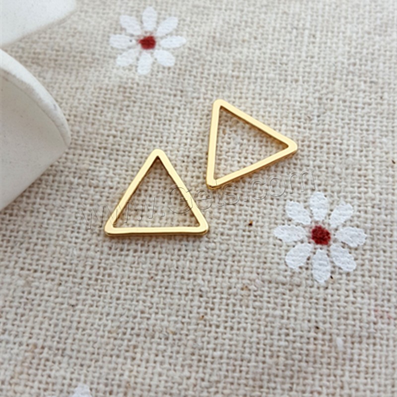 Brass Linking Ring, Triangle, gold color plated, different size for choice, nickel, lead & cadmium free, Sold By PC