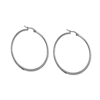 Edelstahl Hoop Ohrringe, plattiert, keine, 50x52x2mm, verkauft von Paar