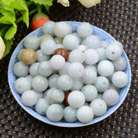 Jadeit Perlen, rund, natürlich, 13mm, Bohrung:ca. 2mm, verkauft von PC