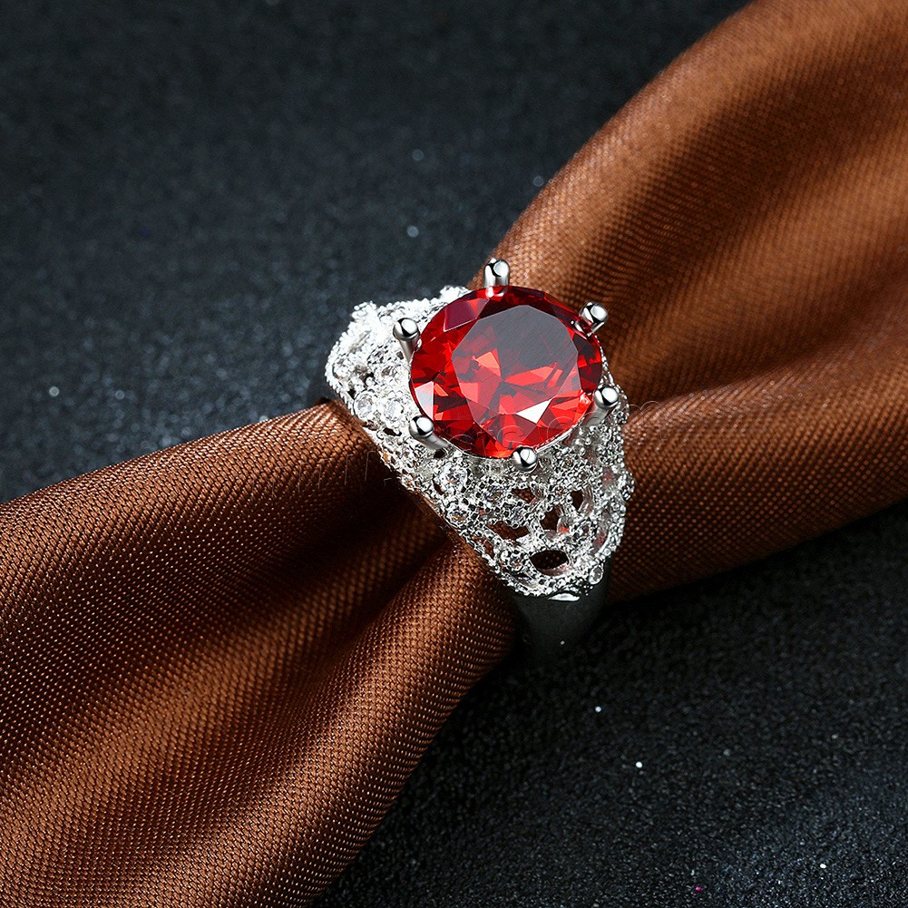 Цирконий Micro Pave Латунь палец кольцо, покрытый платиной, разный размер для выбора & инкрустированное микро кубического циркония & Женский, 12x15mm, продается PC