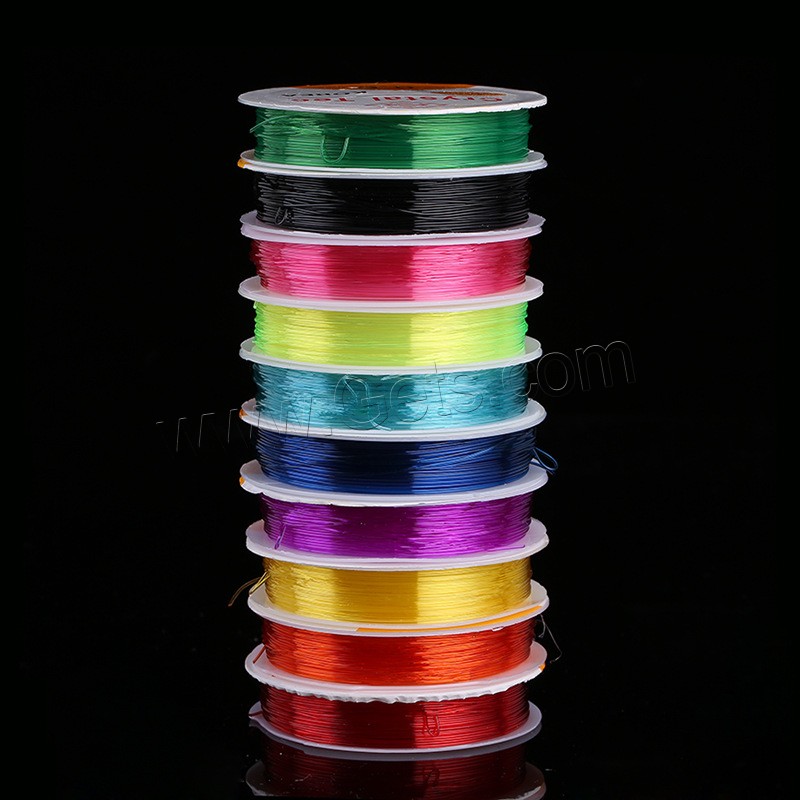Crystal Thread, with paper spool, different size for choice, mixed colors, 10PCs/Lot, 15m/PC, Sold By Lot