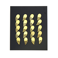 Stainless Steel Stud Earring, Hand, gold color plated 