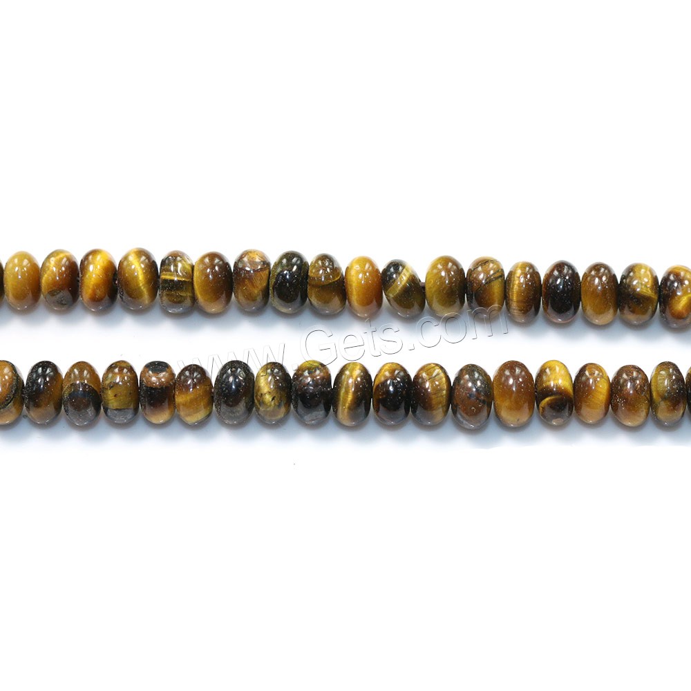 Perles d'Oeil de tigre, rondelle, naturel, normes différentes pour le choix, Trou:Environ 0.5-1.5mm, Longueur:Environ 15 pouce, Vendu par brin