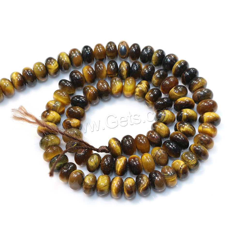 Tiger Eye Beads, Rondelle, natural, different size for choice, Hole:Approx 0.5-1.5mm, Length:Approx 15 Inch, Sold By Strand