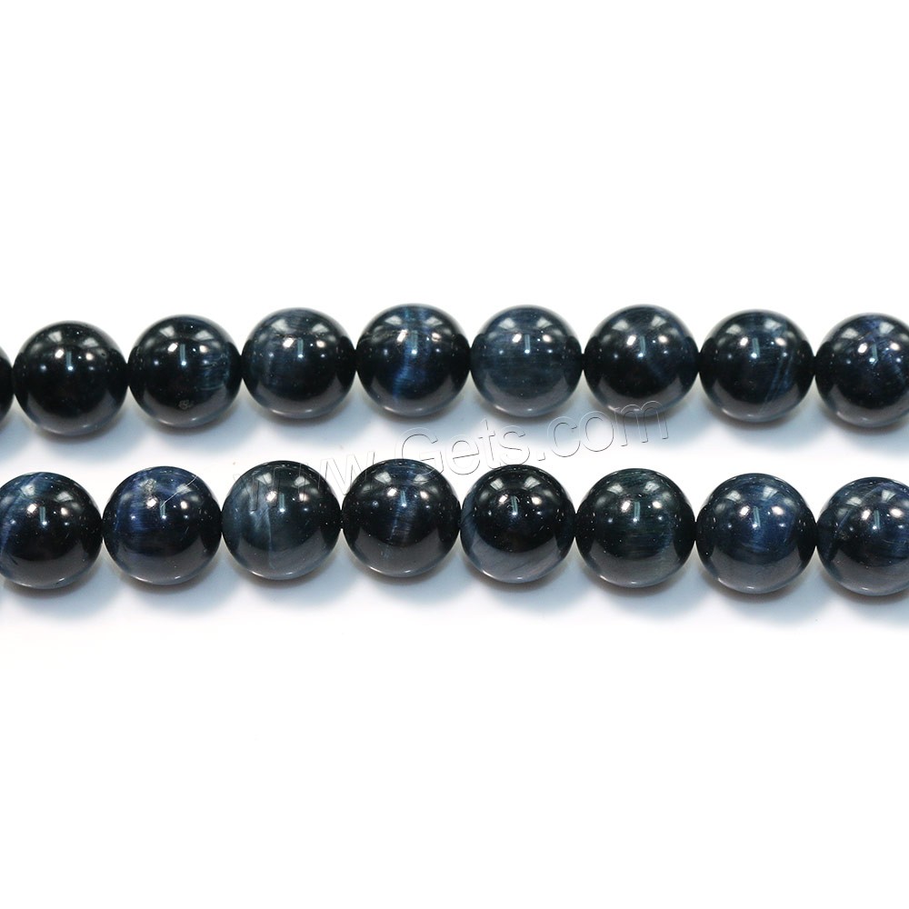 Tiger Eye Beads, Round, natural, different size for choice, blue, Hole:Approx 1-1.5mm, Length:Approx 15.5 Inch, Sold By Strand