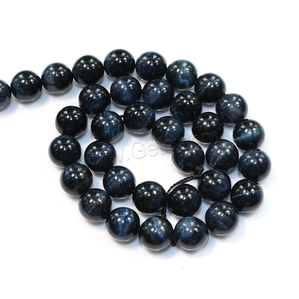 Tiger Eye Beads, Round, natural, different size for choice, blue, Hole:Approx 1-1.5mm, Length:Approx 15.5 Inch, Sold By Strand