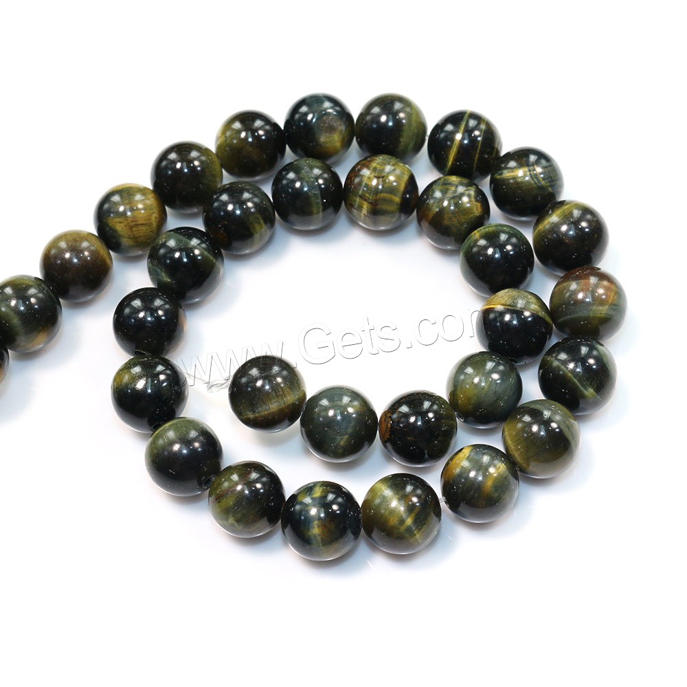 Tiger Eye Beads, Round, natural, different size for choice, mixed colors, Grade AB, Hole:Approx 1-1.5mm, Length:Approx 15 Inch, Sold By Strand