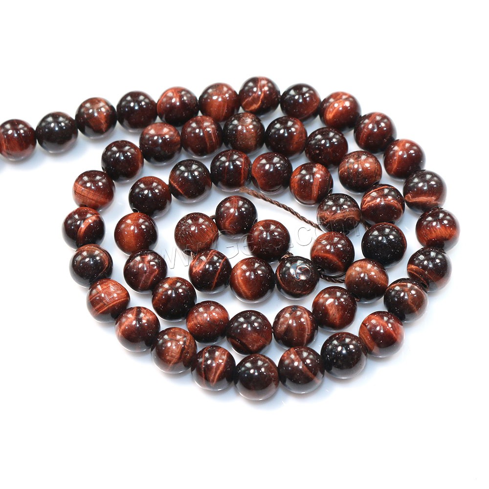 Tiger Eye Beads, Round, natural, different size for choice, coffee color, Grade AB, Hole:Approx 0.5-2mm, Length:Approx 15.5 Inch, Sold By Strand