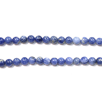 Sodalite Beads, Round, natural, 6mm Approx 0.1-1mm Approx 16 Inch 