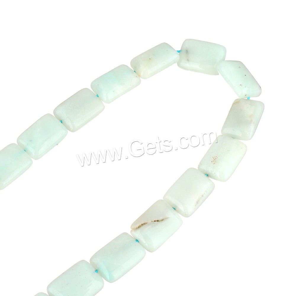 Amazonite Beads, Rectangle, natural, different size for choice, Hole:Approx 1-1.5mm, Length:Approx 16 Inch, Sold By Strand