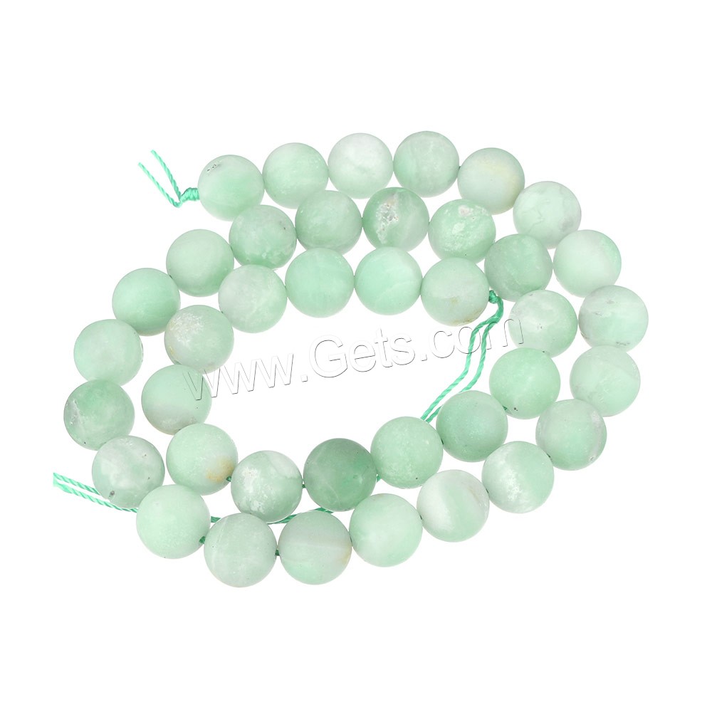 Amazonite Beads, Round, natural, different size for choice & frosted, Grade AB, Hole:Approx 0.5-1.5mm, Length:Approx 15.5 Inch, Sold By Strand