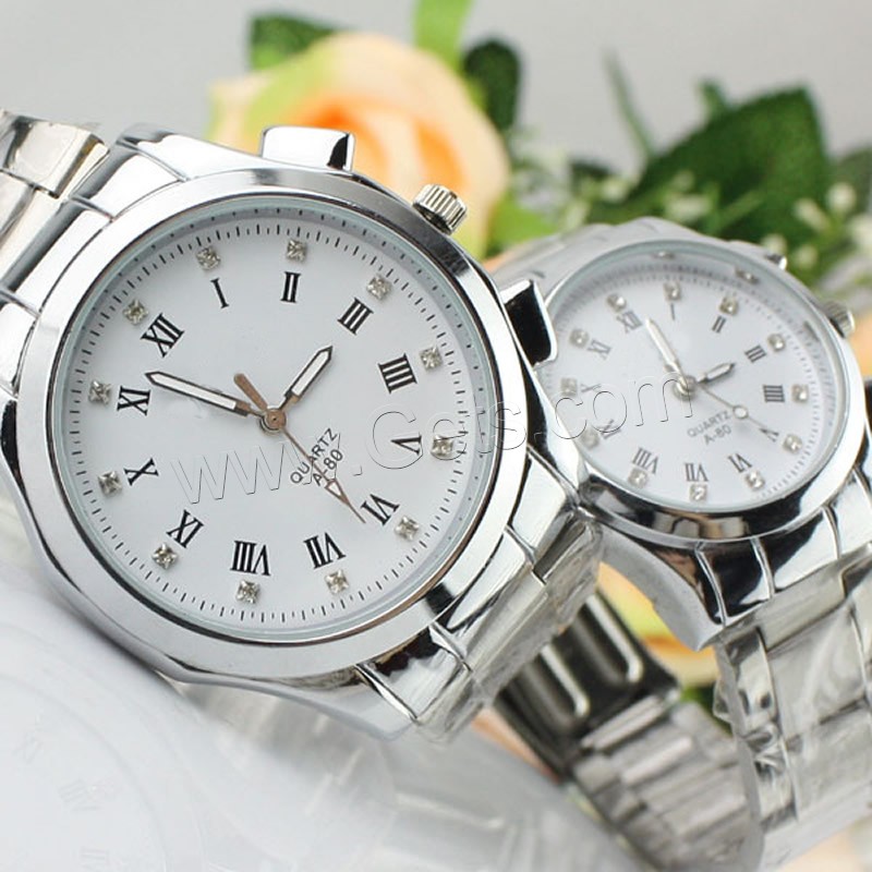 ユニセックス腕時計, 亜鉛合金, とともに ガラス, プラチナカラーメッキ, 異なるスタイルを選択 & ライン石のある, 無色, 売り手 パソコン
