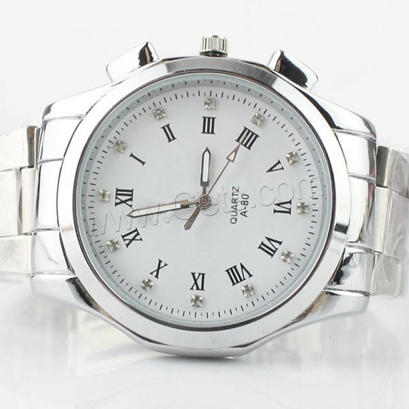 ユニセックス腕時計, 亜鉛合金, とともに ガラス, プラチナカラーメッキ, 異なるスタイルを選択 & ライン石のある, 無色, 売り手 パソコン