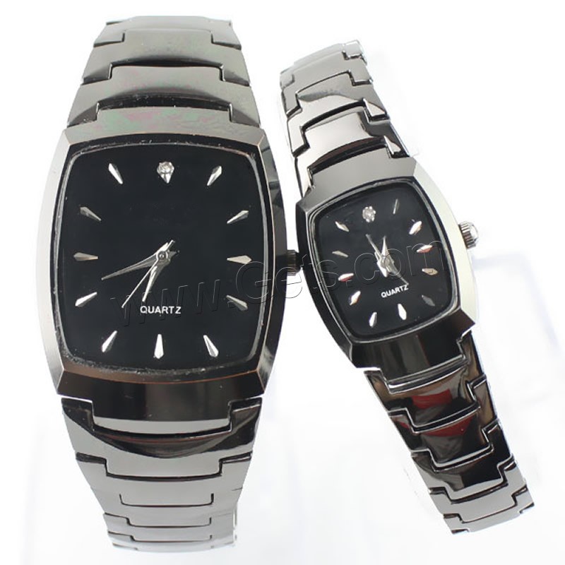 Unisexe Armbanduhr, Zinklegierung, mit Glas, plattiert, verschiedene Stile für Wahl, verkauft von PC