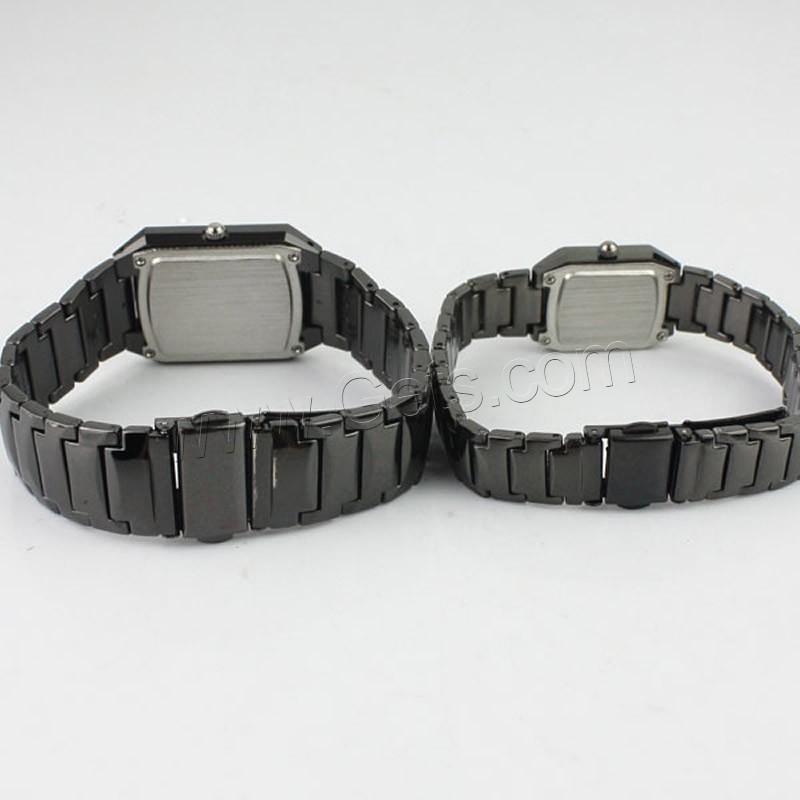 Unisexe Armbanduhr, Zinklegierung, mit Glas, plattiert, verschiedene Stile für Wahl, verkauft von PC
