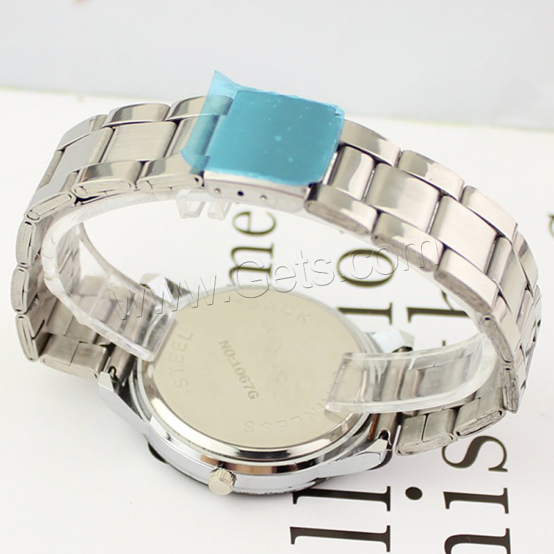 Unisex Wrist Watch, Zinc Alloy, with Glass, plated, different styles for choice, more colors for choice, Sold By PC