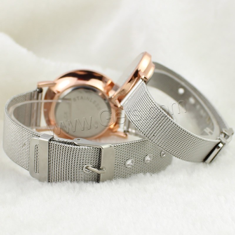 Unisex Wrist Watch, Zinc Alloy, with Glass, plated, different styles for choice & with rhinestone, Sold By PC