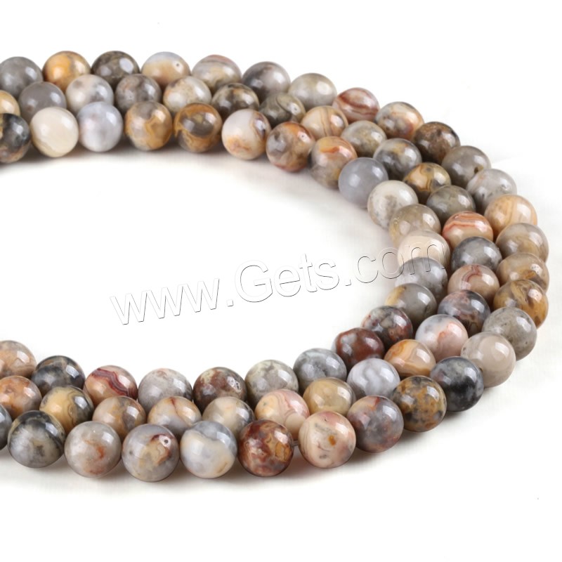 Natural Crazy Agate Beads, Round, different size for choice, Hole:Approx 1mm, Length:Approx 15 Inch, Sold By Strand