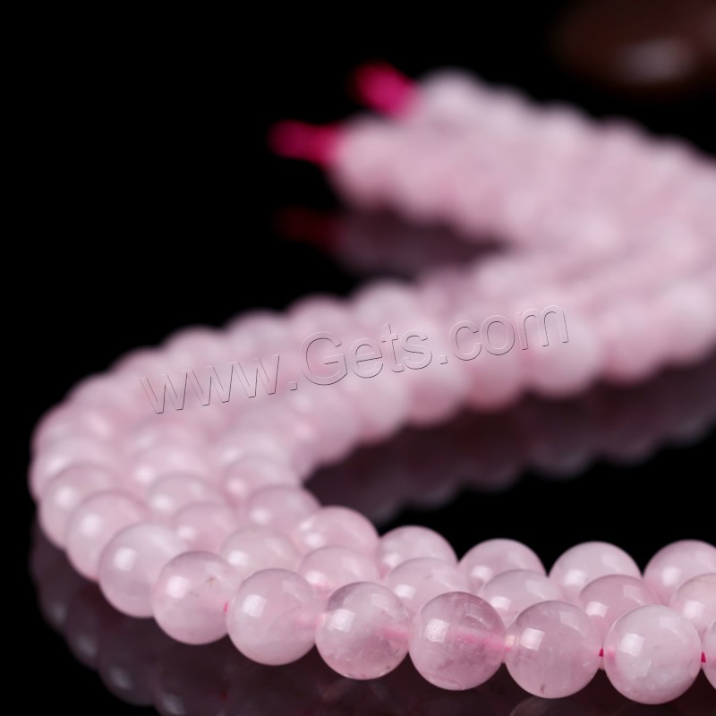 Natural Rose Quartz Beads, Round, different size for choice, Hole:Approx 1mm, Length:Approx 15 Inch, Sold By Strand