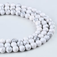 Synthetic Turquoise Beads, Natural White Turquoise, Round, natural Approx 1mm Approx 15 Inch 