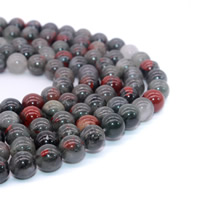 African Bloodstone Beads, Round, natural Approx 1mm Approx 15 Inch 