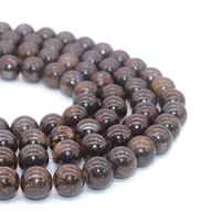 Bronzite Stone Beads, Round Approx 1mm Approx 15 Inch 