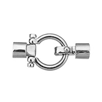 Stainless Steel Fold over Clasp, plated, with end cap Approx 6mm [
