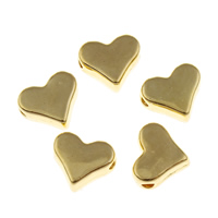 Zinc Alloy Heart Beads, plated Approx 1mm, Approx 