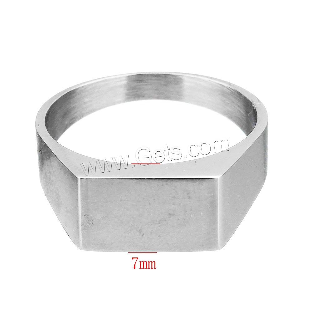 Кольцо из нержавеющей стали, нержавеющая сталь, разный размер для выбора & Женский, оригинальный цвет, 7mm, продается PC