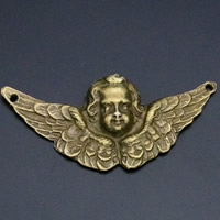 En alliage de zinc Saint Connecteur, ange, Plaqué de couleur de bronze antique, boucle de 1/1, sans plomb et cadmium Environ 1.5mm Vendu par sac