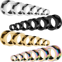 Stainless Steel Piercing Tunnel, plated, Unisex & mixed 1.2-10mm 
