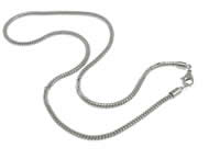 Collar en Cadena de Latón, metal, chapado, cadena de la serpiente, más colores para la opción, 1.5mm, longitud:aproximado 19.5 Inch, Vendido por Sarta