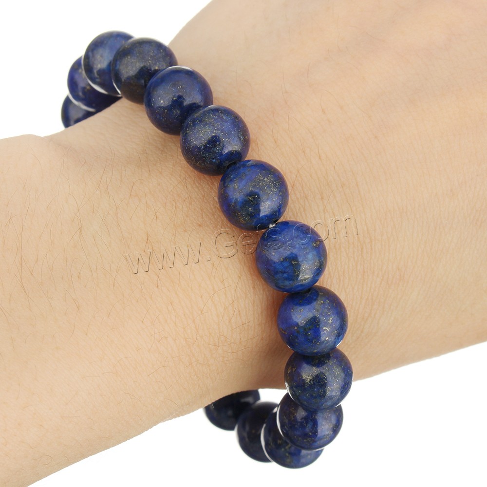Natural Lapis Lazuli Bracelet, different size for choice, Length:Approx 6.5 Inch, Sold By Strand