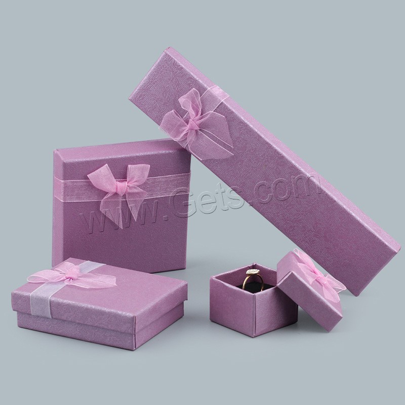 Cardboard Jewelry Set Box, with Glue Film & Gauze, different styles for choice, more colors for choice, Sold By PC