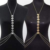 Body Chain Jewelry, Zinc Alloy, with 1.5Inch extender chain, plated, twist oval chain & for woman Approx 15.5 Inch 