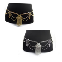 Zinc Alloy Waist Chain, plated, curb chain & twist oval chain & for woman Approx 32 Inch 