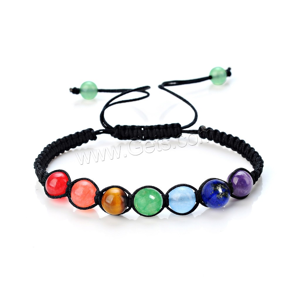 Unisex Bracelet, Gemstone, with Nylon Cord, adjustable & different size for choice, Length:Approx 12 Inch, Sold By Strand