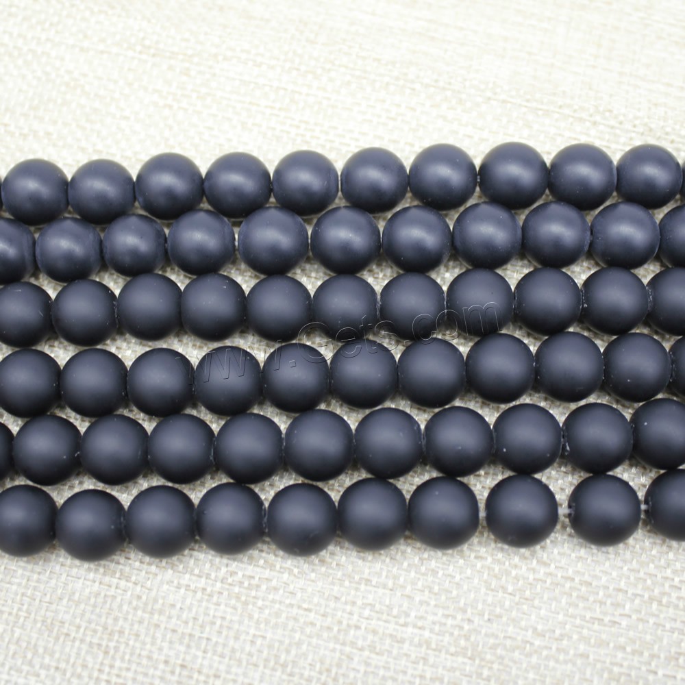 Imitation Gemstone Glass Beads, Round, imitation agate & different size for choice & frosted, Length:Approx 15 Inch, Sold By Strand