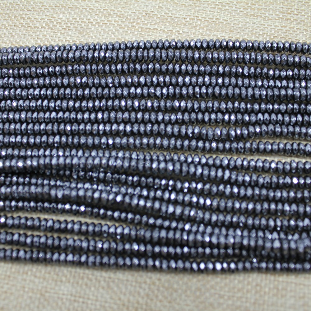 Hematite Beads, different size for choice & faceted, Length:Approx 15 Inch, Sold By Strand