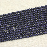 Blue Goldstone Beads, Round, synthetic & faceted Approx 15 Inch 