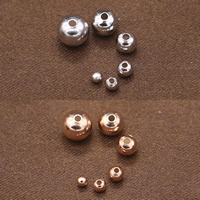 925 Sterling Silver Beads, Round, plated Approx 1mm 