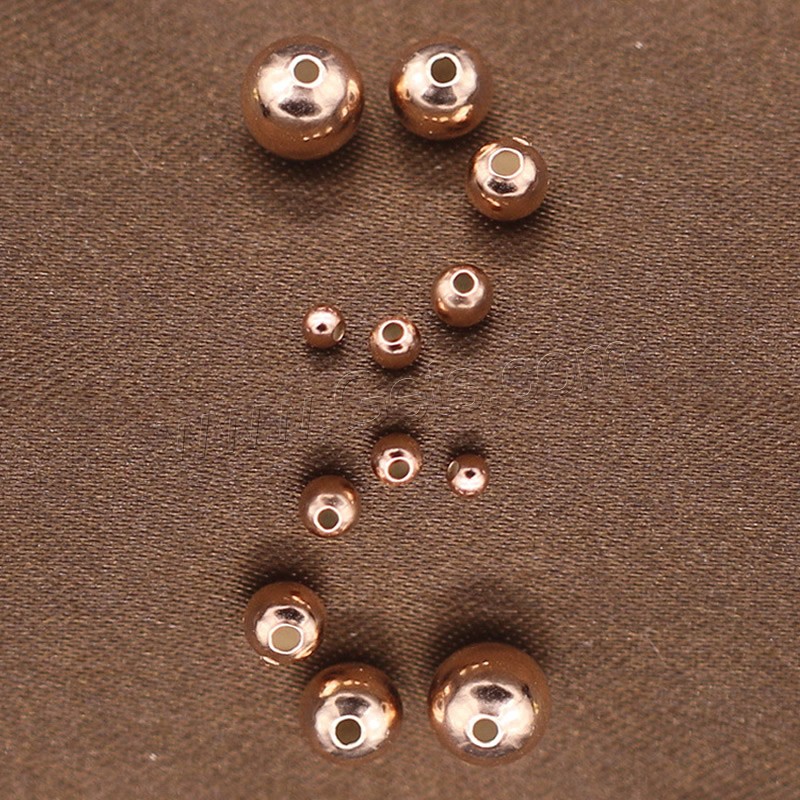 925 Sterling Silver Beads, Round, plated, different size for choice, more colors for choice, Hole:Approx 1mm, Sold By Bag