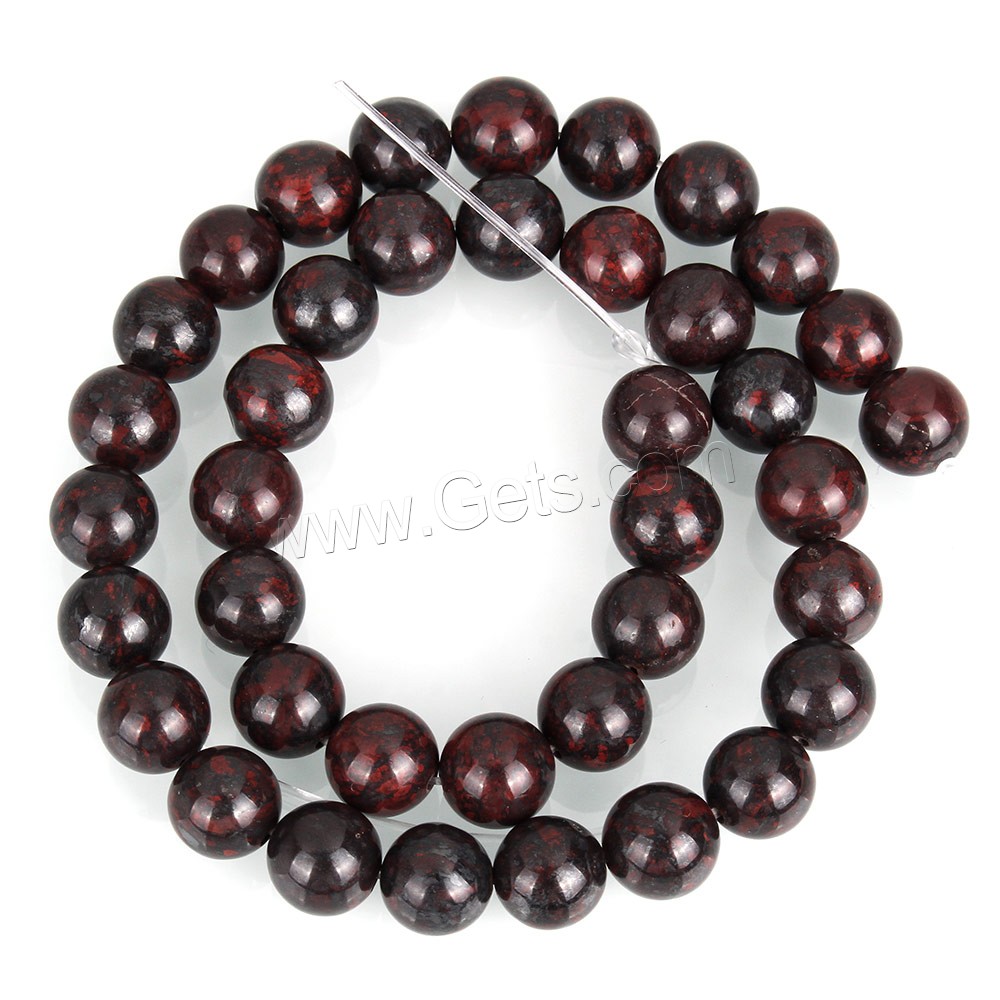 Bloodstone Beads, Chicken-blood Stone, Round, natural, different size for choice, Sold By Strand
