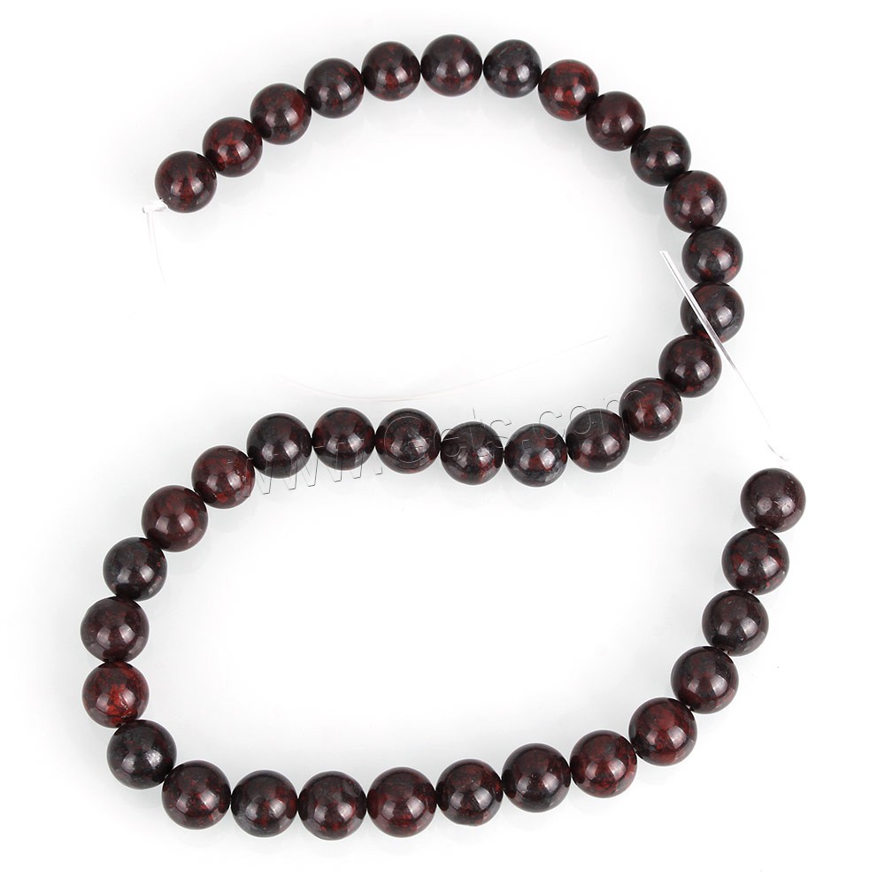 Bloodstone Beads, Chicken-blood Stone, Round, natural, different size for choice, Sold By Strand