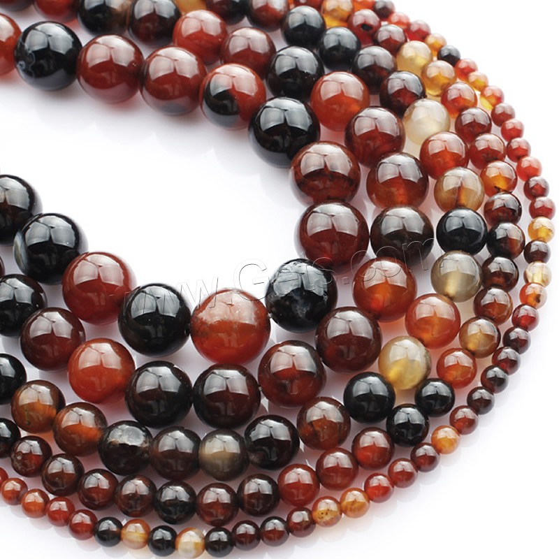 Natural Miracle Agate Beads, Round, different size for choice, Length:Approx 15 Inch, Sold By Strand
